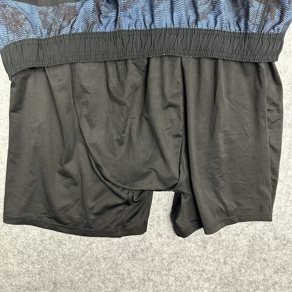 Vuori Trail Shorts Mens XXL Blue Lined Patterned Active Gym Pockets Workout 7